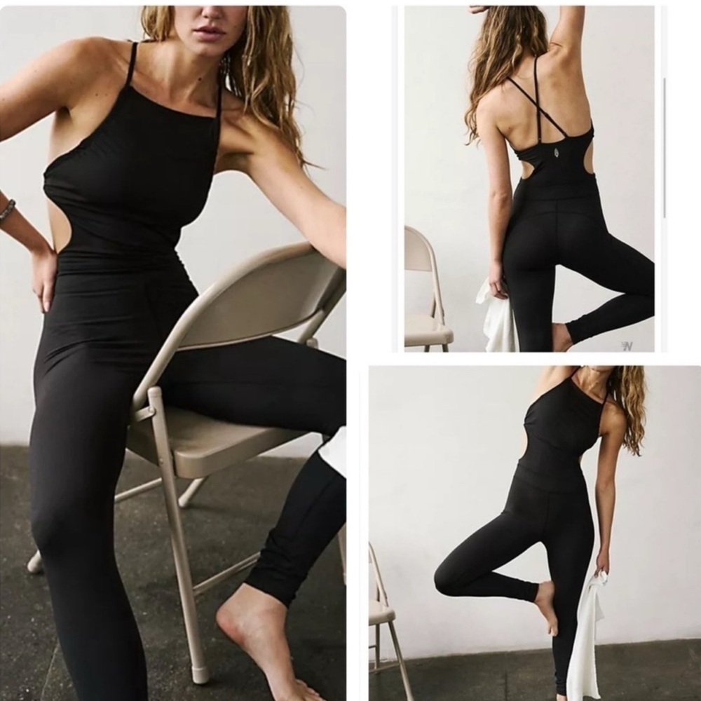 Free People Black Cosmic Love Onesie Size Small Women